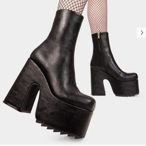 Lamoda Highs and Lows Chunky Platform Ankle Boots Size 9